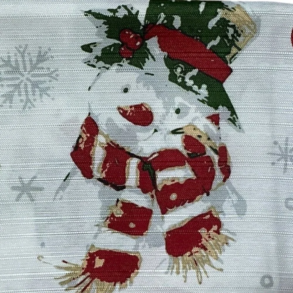 Holiday Shower Curtin Fabric Santa Snowman Christmas Bath Decor 70 x 72 Inch